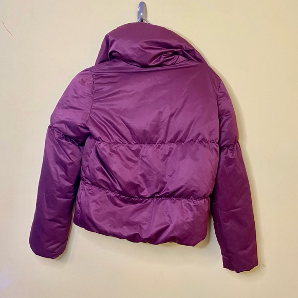 Theory Coat Size Small Cropped Puffer Purple - Picture 8 of 10